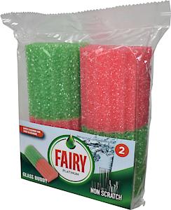 Addis Fairy Platinum Non Scratch Glassware Cup Clean  Pack Of 2