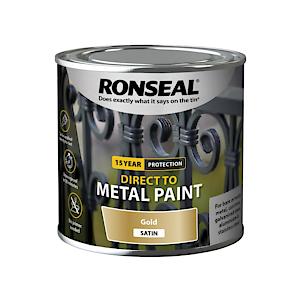 Ronseal Direct To Metal Gold Satin 250Ml