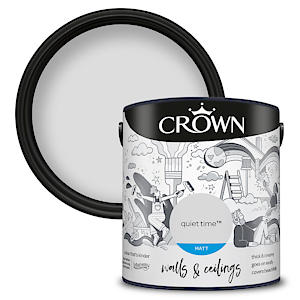 Crown 2.5L Breatheasy Matt Emulsion Paint For Walls & Ceilings - Quiet Time