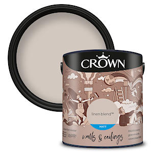 Crown 2.5L Breatheasy Matt Emulsion Paint For Walls & Ceilings - Linen Blend