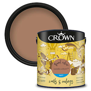 Crown 2.5L Breatheasy Matt Emulsion Paint For Walls & Ceilings - Saddle Stitch