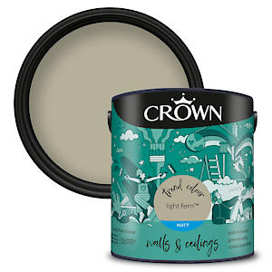 Crown 2.5L Breatheasy Matt Emulsion Paint For Walls & Ceilings - Light Fern
