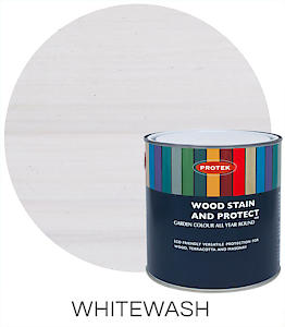 Protek Wood Stain + Protect - Whitewash 1 Ltr Tin