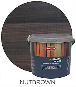Protek Shed And Fence Stain Nut Brown 5 Litres