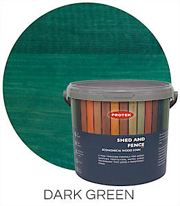 Protek Shed And Fence Stain Dark Green 5 Litres
