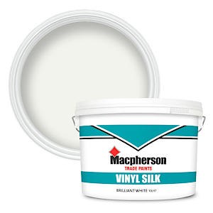 Macpherson (Crown Trade Paints) Vinyl Silk - Brilliant White - 10L Tub