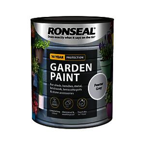 Ronseal Garden Paint Pewter Grey 750Ml