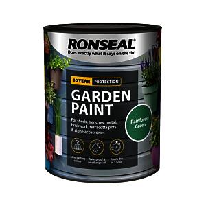 Ronseal Garden Paint Rainforest Green 750Ml