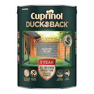 Cuprinol Ducksback 5 Year Waterproof For Sheds & Fences Dusted Aloe 5 Litre