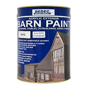 Bedec Bede2Av0002/40 Barn Paint Satin White 2.5 Litre