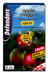 Defenders Apple Maggot Pheromone Trap Refill Kit - Twinpack For Bumper Crops Of Apples And Pears