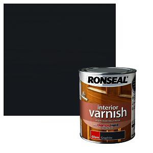 Ronseal Interior Varnish Graphite Gloss 750Ml