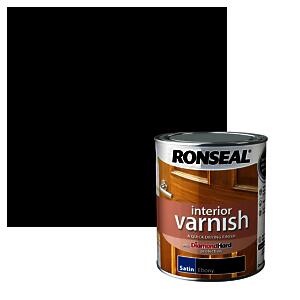Ronseal Interior Varnish Ebony Satin 750Ml