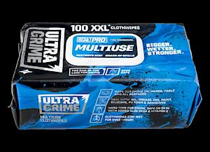 Uniwipe Ultragrime Huge Multipurpose Cleaning Wipes - Pack Of 100