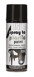 SPRAY TO PLASTIC PAINT BLK GLOSS