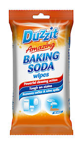 Duzzit Amazing Baking Soda Wipes, Orange, 40 Count