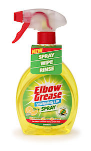 Elbow Grease Amazing Washing Up Spray Lemon Fresh, Spray, Wipe, Rinse, 500 Ml