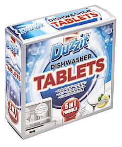Duzzit Dishwasher Tablets 5 In 1 Action Lemon Fresh Removes Stains And Grease