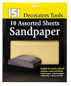 Sandpaper Assorted 10 Sheets