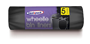 Sealapack Wheelie Bin Liner Bags, Pack Of 5