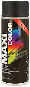 MAXI COLOR Quick Drying Spray Paint MATT Black 400ml