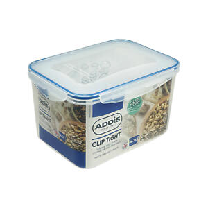 Addis Clip Tight Food Storage Container Large 4.2 Litre Tall Rectangle Airtight Silicone Seal