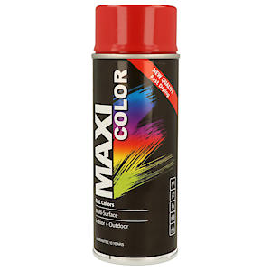 MAXI COLOR Quick Drying Spray Paint Gloss Flame Red 400ml