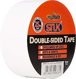 Stuk Double-Sided Tape White 50mm x 25m