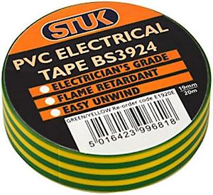 STUK PVC ELEC TAPE YELLOW 19X20M