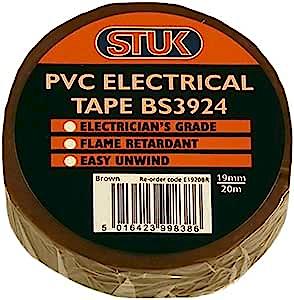 STUK PVC ELEC TAPE BROWN 19X20M