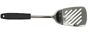Fackelmann Initial Slotted Turner Stainless Steel With Pp Plastic Handle, 33.5Cm, Black
