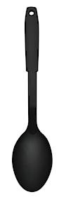 Fackelmann Initial Solid Spoon Pbt With Pp Plastic Handle 32Cm, Black