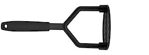 Fackelmann Nylon Non Stick Potato Masher 23.5cm Black