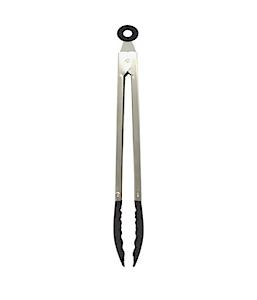 Fackelmann Initial Serving Tongs Pp Plastic With Stainless Steel Handle, 27.5Cm, Black, Silver