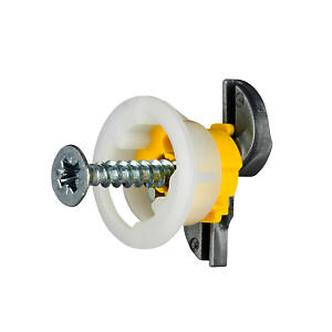 Gripit 15mm Plasterboard Fixing Stud Wall Anchor Max 71kg - Yellow - 25 Pack