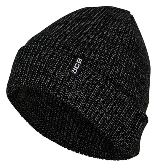 JCB Workwear Work Beanie Hat Black/Grey