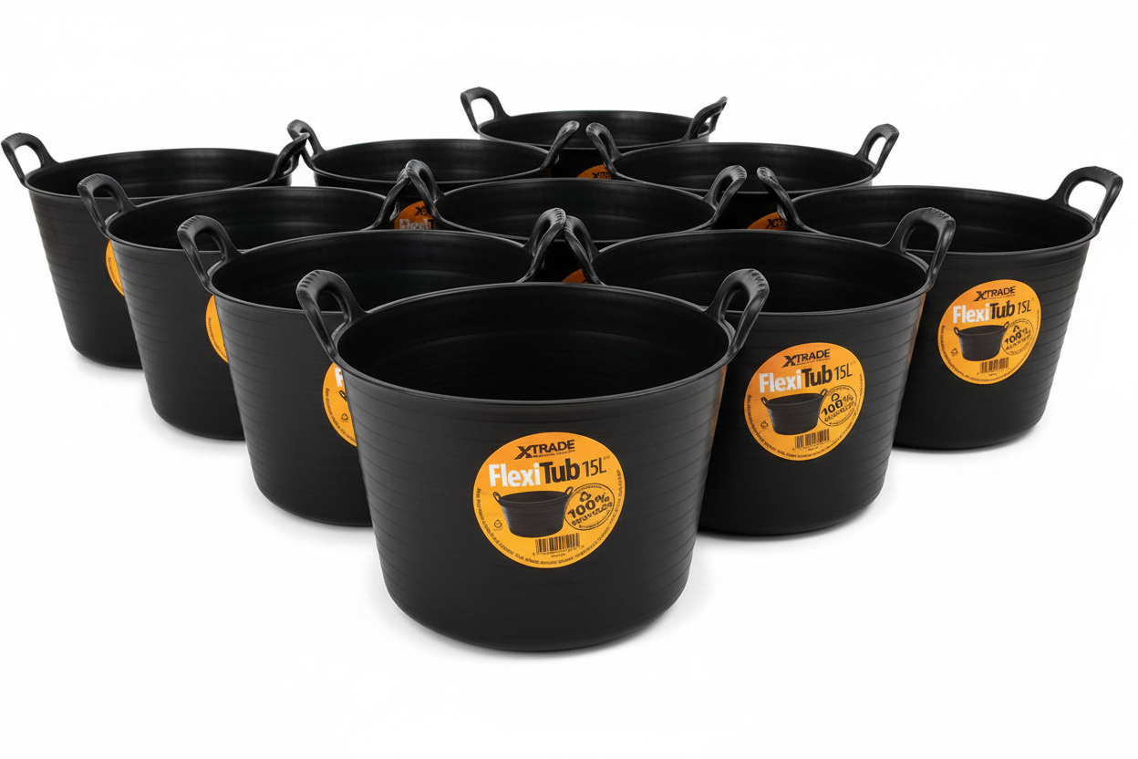 X-Trade Flexi-Tub 15L Black | Recyclable | 1 x 15L