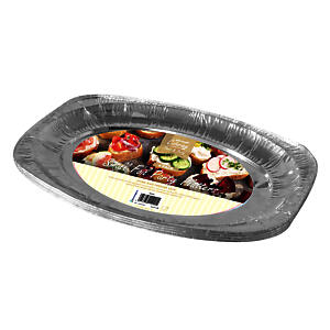 Kingfisher Foil Platter, Silver, 11-Inch, Pack Of 4