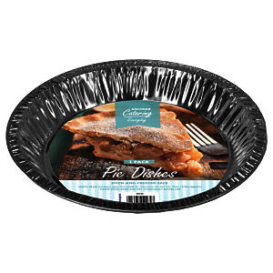 Kingfisher Round Foil Pie Dish, Silver, 9.5-Inch, Pack Of 3