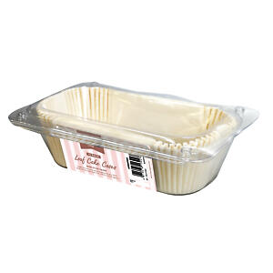 Kingfisher Loaf Cake Tin Cases, White, Medium, Pack Of 15