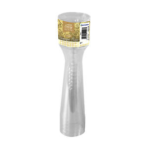 Kingfisher Plastic Champagne Flutes, Transparent, Pack Of 6