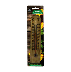 Kingfisher Traditional Wooden Thermometer