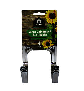 Kingfisher 4 Pack Large Galvanised Tool Hooks