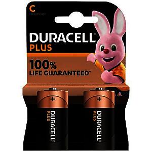 Duracell Plus C Battery Alkaline 100% Life (Pack of 2) 5009810