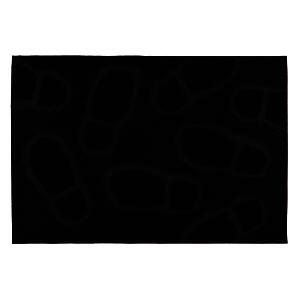 JVL Footprint Scraper Rubber Pin Doormat, 40x60cm