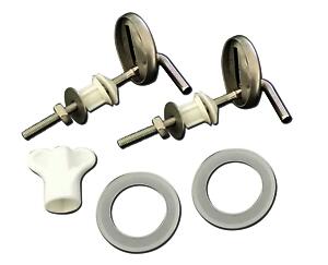 New Non Rusting Quality Blue Canyon Universal Replacement Stainless Steel Toilet Seat Hinge Set