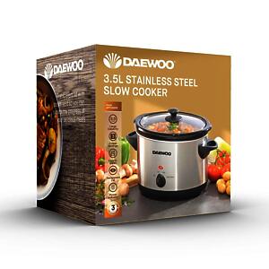 Daewoo 3.5 Litre Slow Cooker 210W Efficient Dishwasher Safe