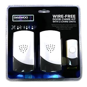 Daewoo Cordless Doorbell Chime Plug-In, White