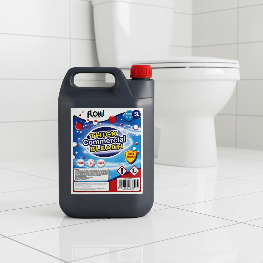 Flow Thick Bleach | Commercial Industrial Household | Multi-Purpose Toilet Cleaner (5 Litre)
