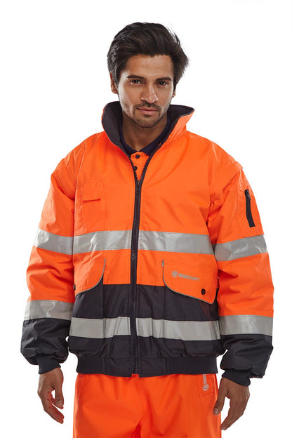 Beeswift Europa Large Orange Bomber Jacket